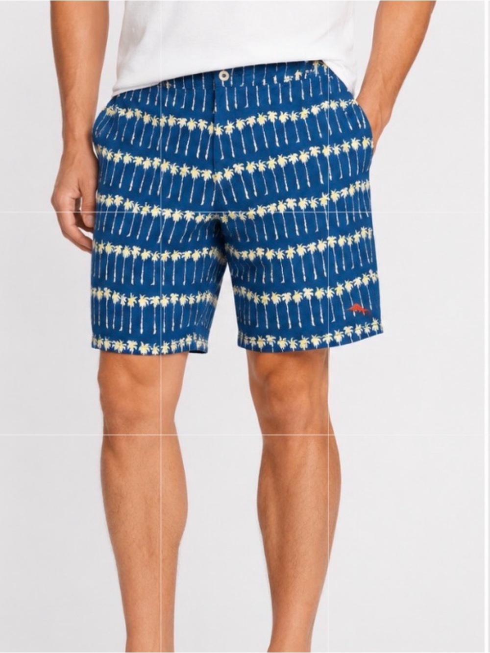 Tommy Bahama Relax Men’s Palm Tree Print Casual Shorts Blue Tropical Size 36